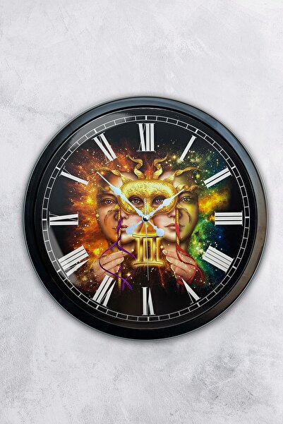 Kasva Concept ساعة حائط معدنية سوداء لعيد الشتاء مقاس 40 سم