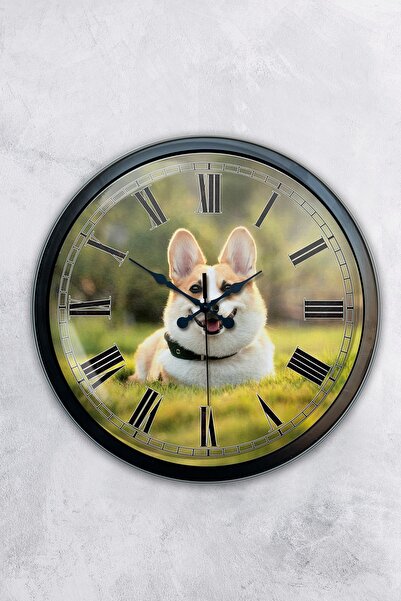 Kasva Concept ساعة حائط على شكل نسر معدني أسود مقاس 40 سم