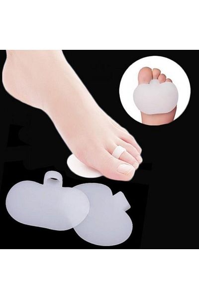 Bunyon 2-Piece Underfoot Pain Callus Prevention Finger Mounted Ring Under-Toe Protector Silicone Metatarsal Pad
