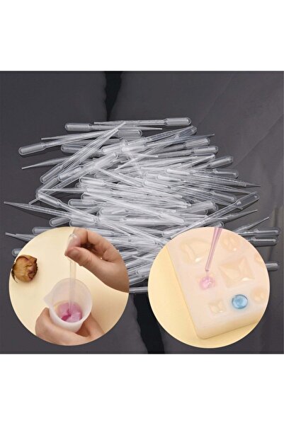 cnk craft shop Epoksi Damlalık Pipet Seti (40 ADET) Likit Aktarma Pipet, Epok...