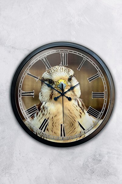 Kasva Concept ساعة حائط كلب معدنية سوداء مقاس 40 سم