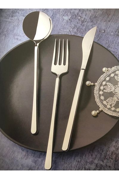 CNS HOME Adult Milano Plain Food Spoon 6 Pieces