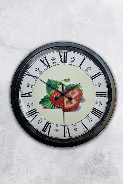 Kasva Concept ساعة حائط مزخرفة معدنية سوداء مقاس 40 سم