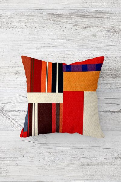 on the clouds Colorful Line Transition One Side Printed Hidden Zipper Pillowcase Throw Pillow Sofa Pillowcase