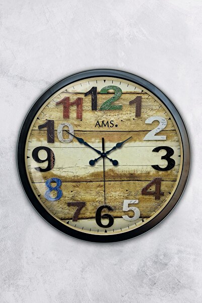 Kasva Concept ساعة حائط معدنية سوداء مقاس 40 سم