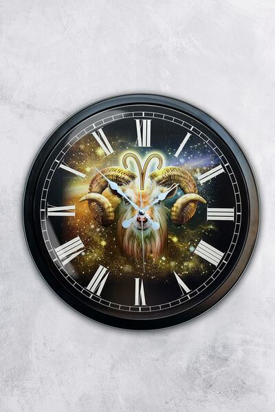 Kasva Concept ساعة حائط ماريو معدنية سوداء مقاس 40 سم