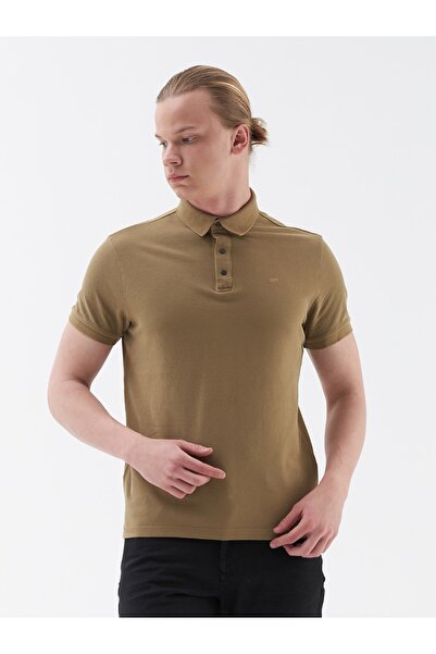 Loft Tricou cu guler polo pentru bărbați, cu mânecă scurtă, croială normală, ...