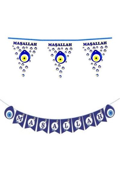 Happyland Sünnet Düğünü 2’li Maşallah Sünnet Serisi Flama + Banner