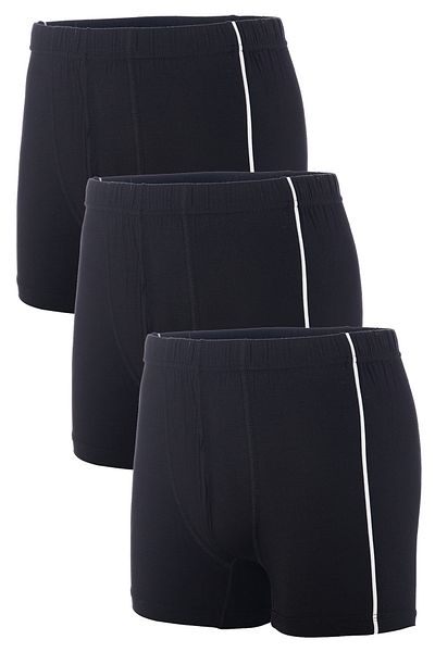TOLIN Συσκευασία 3 ανδρικών μαύρων μπόξερ Lycra Bamboo 413s