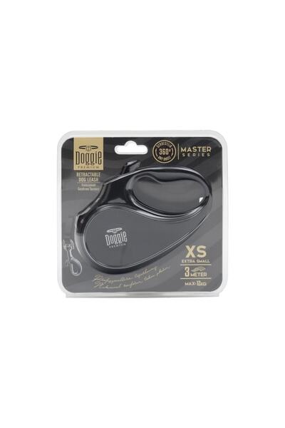 Doggie Master Serisi Otomatik Uzatma Tasması Xs-12kg-3mt - Black