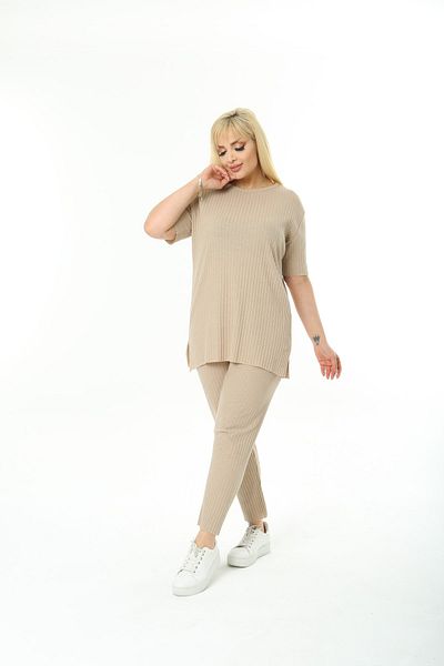 ModaSehle Women's Short Sleeve, Elastic Waist, Slit, Comfortable, Double Camisole Suit