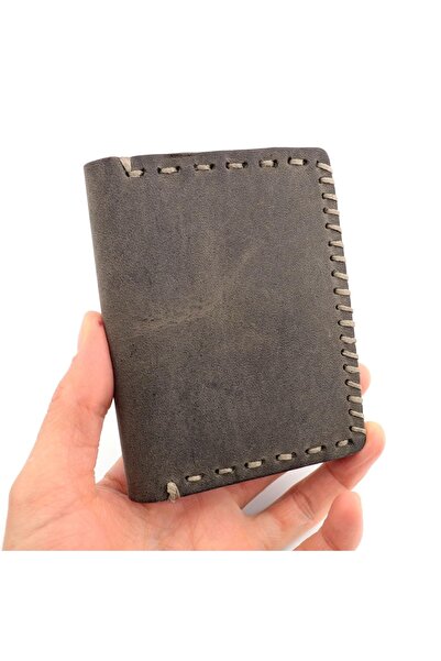 PİGADO Ανδρική θήκη για κάρτες με ραμμένη vintage εμφάνιση