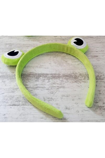 DÜKKAN DESİGN Kurbağa Figürlü Yeşil Saç Tokası (taç)