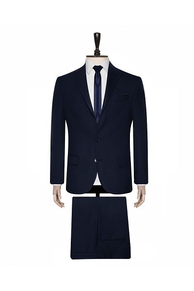 SÜVARİ Navy Blue Slim Fit Suit