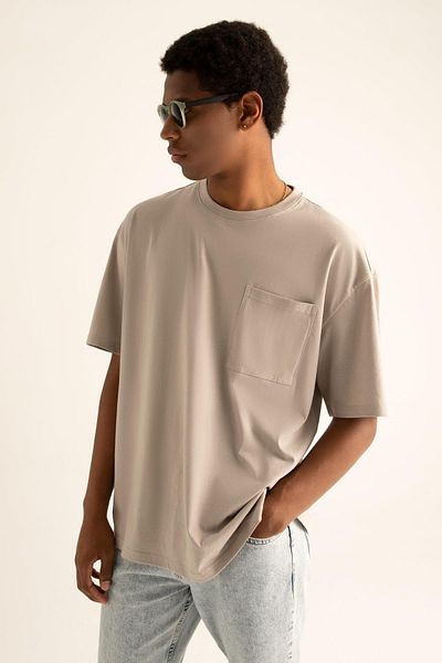 DeFacto Oversize Fit tričko s krátkým rukávem Crew Neck Basic