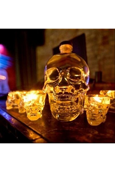 hediyeconcepti Kuru Kafa Şişe Crystal Head 1000ml