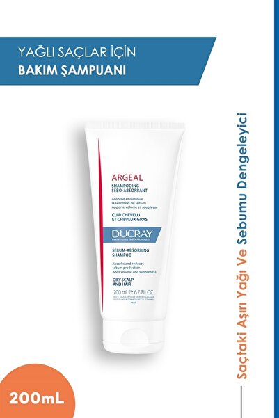 Ducky Ducray Argeal Sebum Düzenleyici 200 ml Şampuan