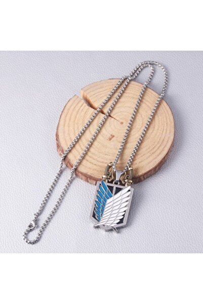 Acousticworld Mavi Attack On Titan Anime Sökülebilir Kılıç Zincirli Kolye Takı