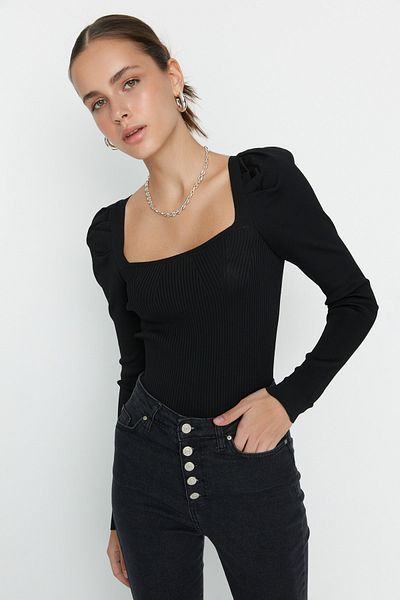 Trendyol Collection Pullover - Schwarz - Figurbetont
