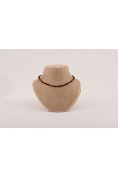 OSMANLI DOĞAL TAŞ Sertifikalı Kaplan Gözü Doğal Taş Kolye 4 Mm, M415