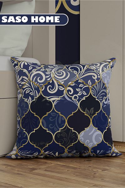 SasoHome Otoman etnic Tigla Motiv Decorativ Cadou Arunca Perna - Feta de Perna