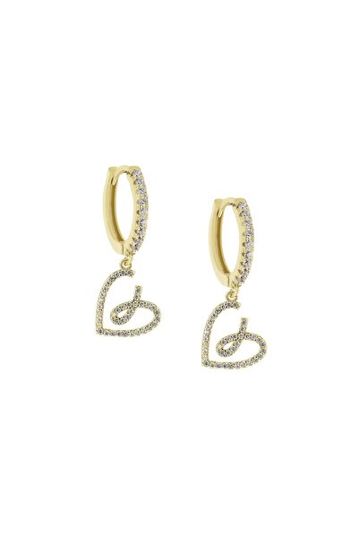 Merano Design Ribbon Heart Gold Küpe