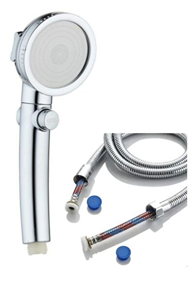 Berev Duş Başlığı Krom 3 Sprey Ayarı Açık/kapalı Durak Anahtarı Çelik Örgülü ...