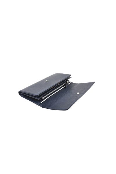 Eminsa Navy Blue Leather Women's Wallet