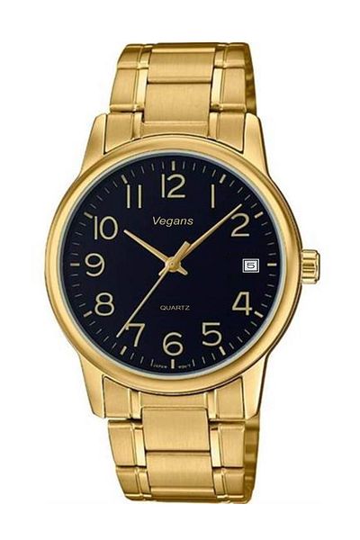 Vegans Calendar Steel Strap Men's Wristwatch