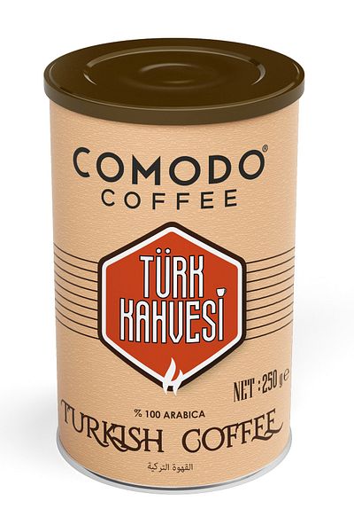 Comodo Coffee Orta Kavrum Turkish Coffee 250g Metal Tin Box