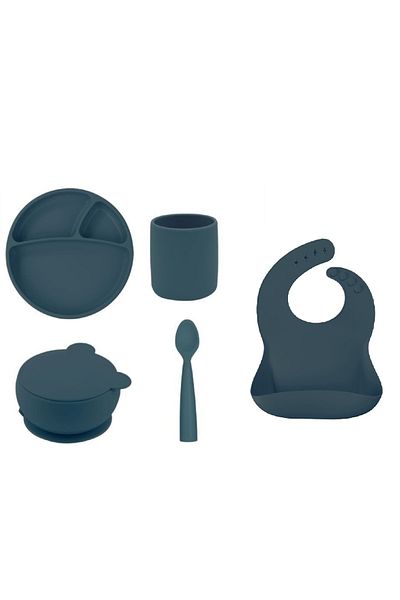 OiOi Silicone Nutrition Set 5 Pieces Deep Blue