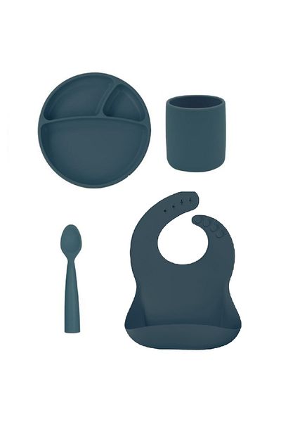 OiOi Silicone Nutrition Set 4-Piece Deep Blue