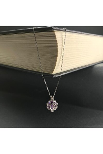 LOTUS JW Kafesli Lotus Kolye 925 Ayar Gümüş Kolye