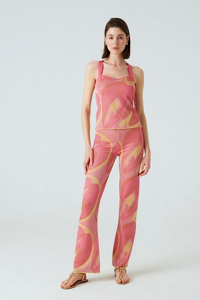 JOIN US Patterned Pink Trousers