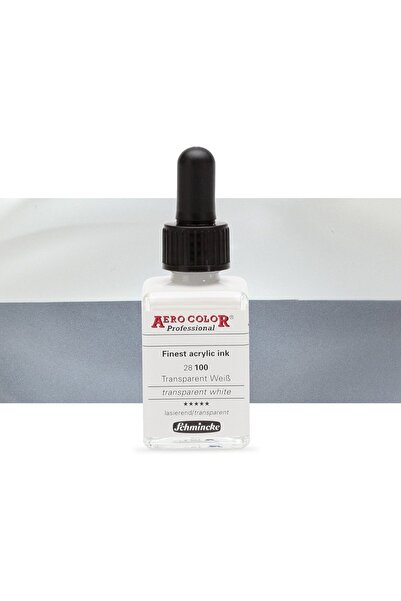 Schmincke Aero Color Professional Finest Akrilik Ink. 28ml Transparent White 100