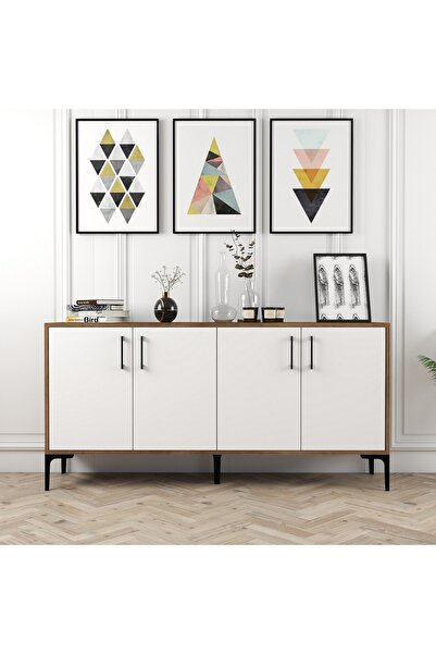 Variant Mobilya Kiev 160cm Konsol - Ceviz / Beyaz