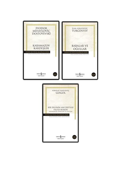 TÜRKİYE İŞ BANKASI KÜLTÜR YAYINLARI Hasan Ali Yücel Klasikler 3 Kitap Set Karamazov Kardeşler-babalar Ve Oğullar-bir Delinin Anı Defteri
