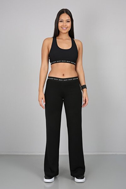 Banadamoda Φαρδύ παντελόνι με λεπτομέρεια μαύρη ρίγα