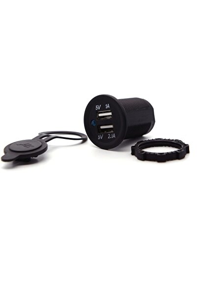 aogo Motosiklet Araba Tekne Çift Usb Şarj Soketi 5v1a 5v2.1a 2 Usb Güç Çıkışı Su Geçirmez 12v Usb Priz