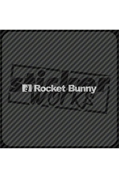 Sticker Works ملصق الزجاج الأمامي على شكل أرنب صاروخي