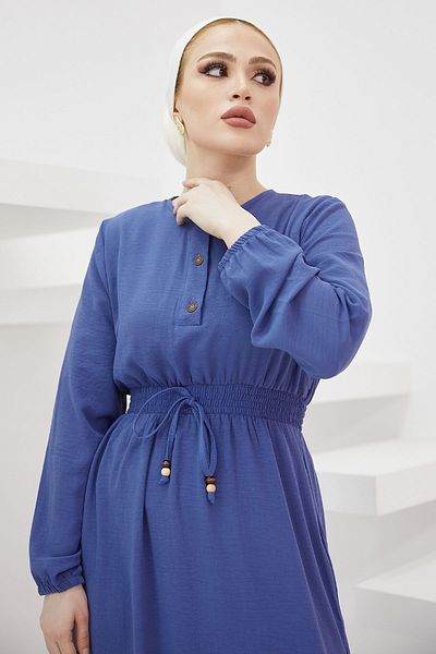 InStyle Φόρεμα Ayrobin Indigo - Tena Elastic Waist
