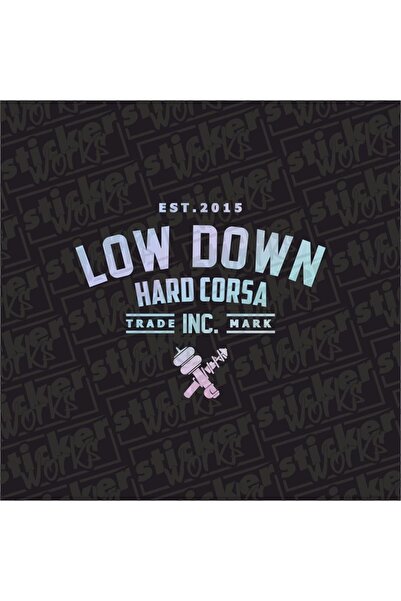 Sticker Works ملصق ثلاثي الأبعاد للنافذة الخلفية من Low Down Hard Corsa