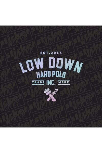 Sticker Works ملصق هولوغرام للنافذة الخلفية من Low Down Hard Polo متوافق
