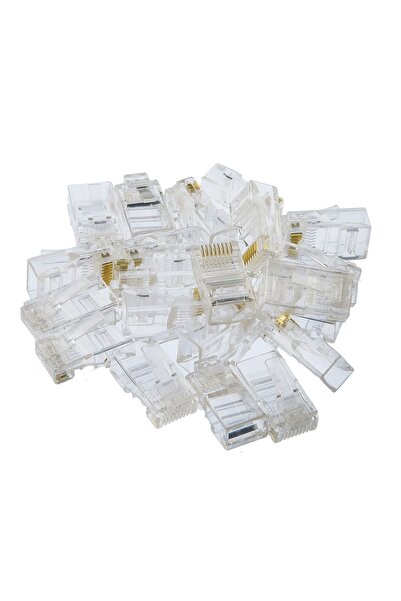 Tek-İş 8p-8c Bilgisayar Rj-45 Plug Network Rj45 Jack Konnektör 25 Adet