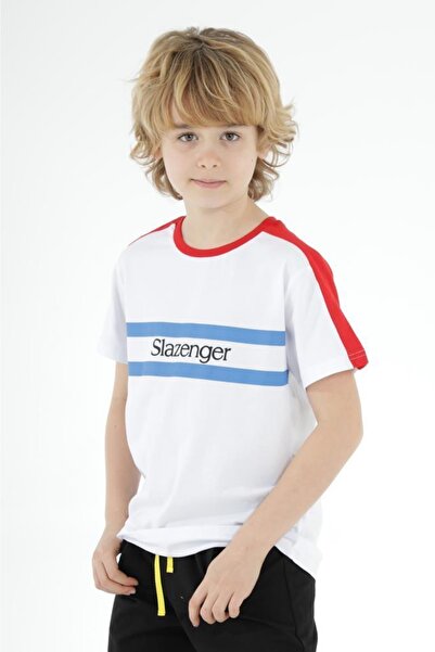 Slazenger Boy's T-Shirt White T-shirt St12tc249-000