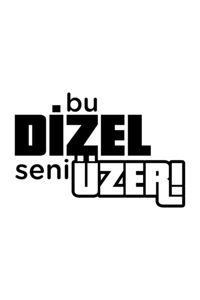 Quart Aksesuar 30 X 19 Cm Bu Dizel Seni Üzer Oto Cam Sticker Araba Sticker