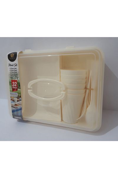 renkli çiçekler Picnic Set 32 Piece Set