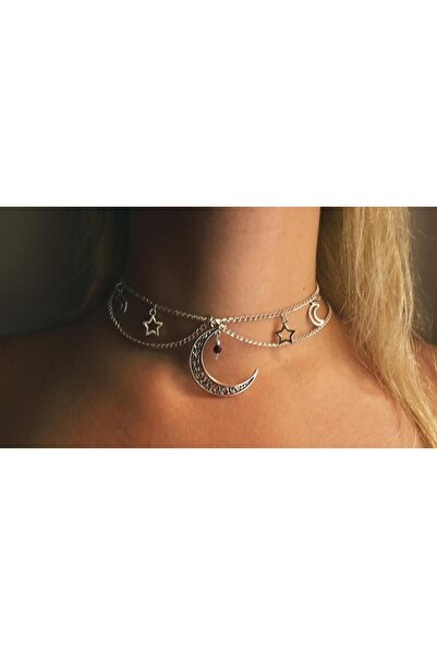 oldskoolbutik Celeste Zincirli Choker Kolye