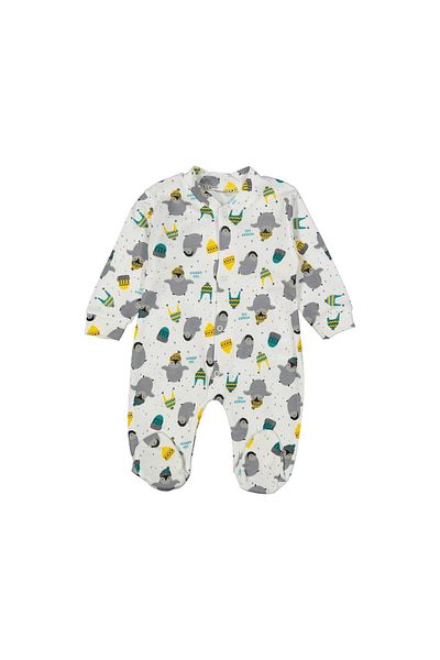 Nayinom Penguin Patterned Thin Jumpsuit 202944