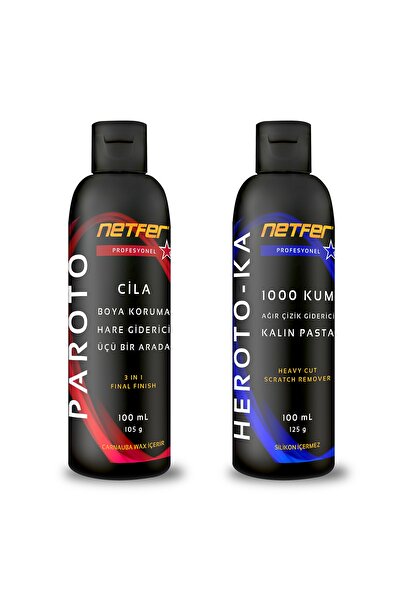 Netfer 2'li Kalın Pasta Cila Set - 2x100 ml